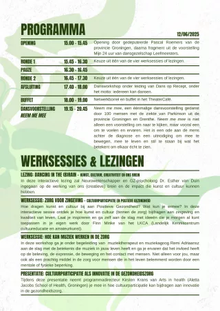 Programma kunst van de zorg